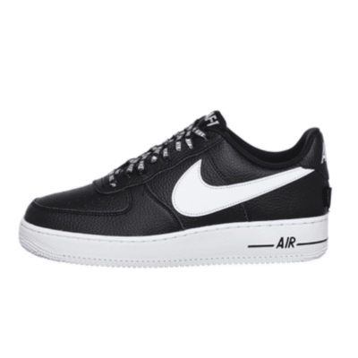 Nike Air Force Low Negras White Logo