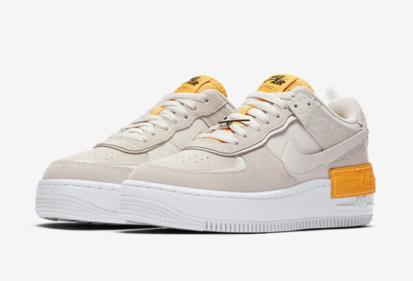 Nike Air Force 1 Shadow Vast Grey Laser Orange - Imagen 2