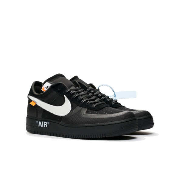 Off White x Nike Air Force 1 Logo “White”2.0 Negras - Imagen 3