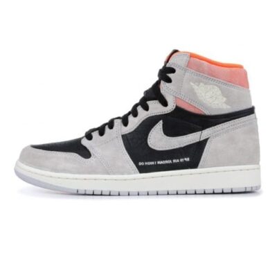Nike Air Jordan 1 Grises Negras y Naranjas