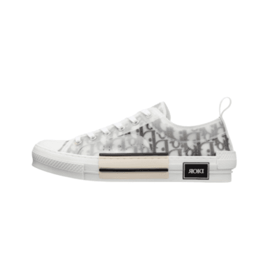 Dior B23 Low blancas con monograma Dior en panel translúcido