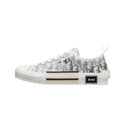 Dior B23 Low blancas con monograma Dior en panel translúcido