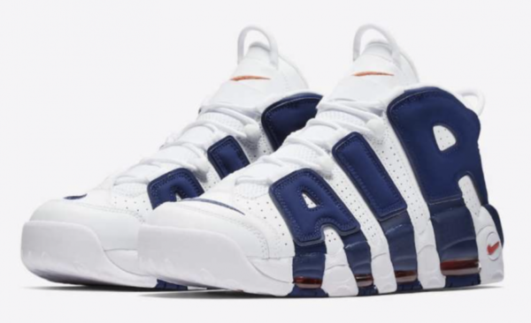 Nike Air More Uptempo Blanca y Azules - Imagen 2