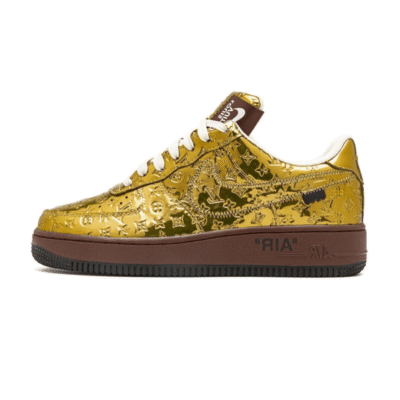 Nike Air Force x LV "Metallic Gold"