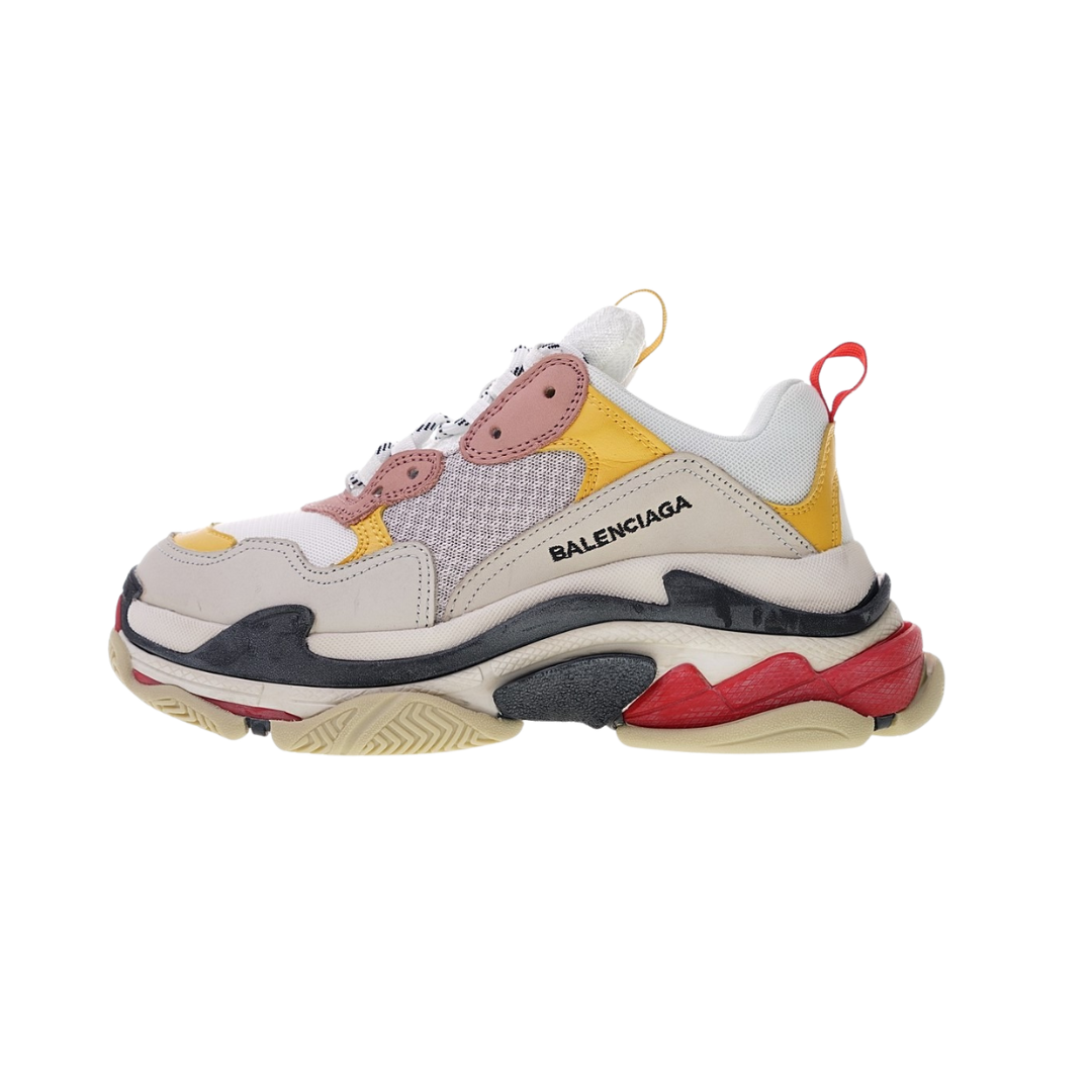 Balenciaga Triple S 490 multicolor amarilla roja gris con suela chunky