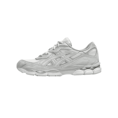 Zapatillas Asics GEL-NYC crema y gris claro con diseño limpio y tecnología GEL