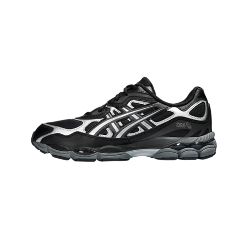 Zapatillas Asics GEL-NYC negras con gris grafito y detalles reflectantes, tecnología GEL