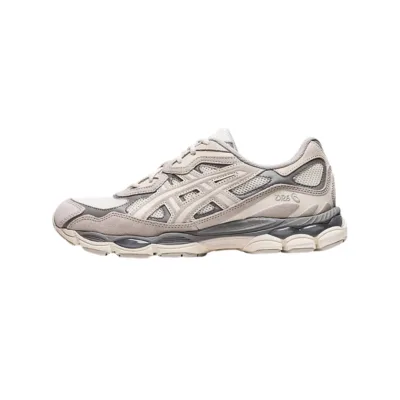 Zapatillas Asics GEL-NYC color avena y gris con diseño técnico y amortiguación GEL