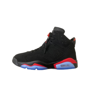 Air Jordan 6 Retro Infrared negras con detalles rojos y suela icy