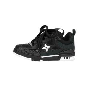 Zapatilla Louis Vuitton Trainer Black Monogram original vista lateral