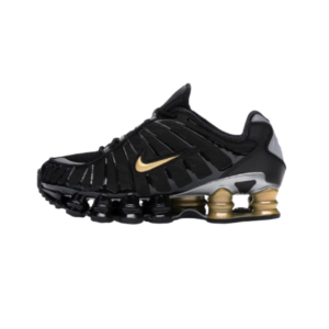 Nike Shox TL Neymar Jr negras con detalles dorados y columnas Shox
