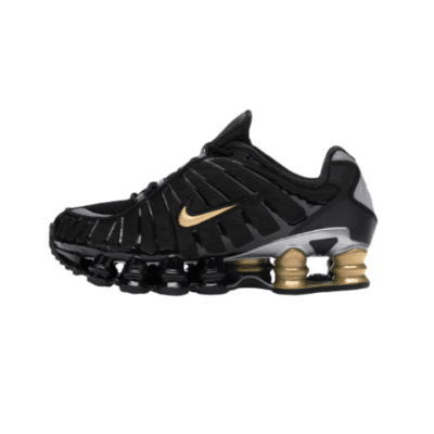 Nike Shox TL Neymar Jr negras con detalles dorados y columnas Shox
